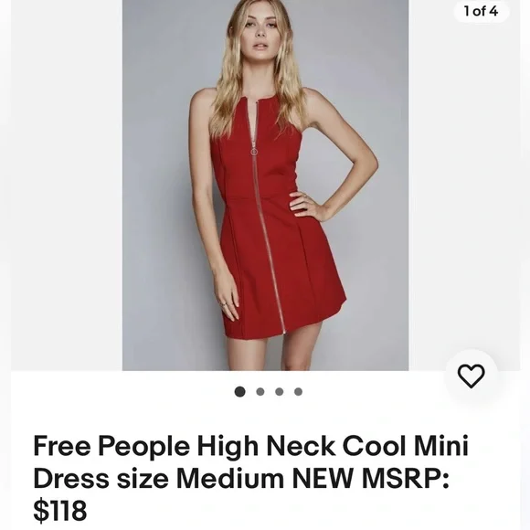 Free People Red Sleeveless Dress - Picture 4 of 12